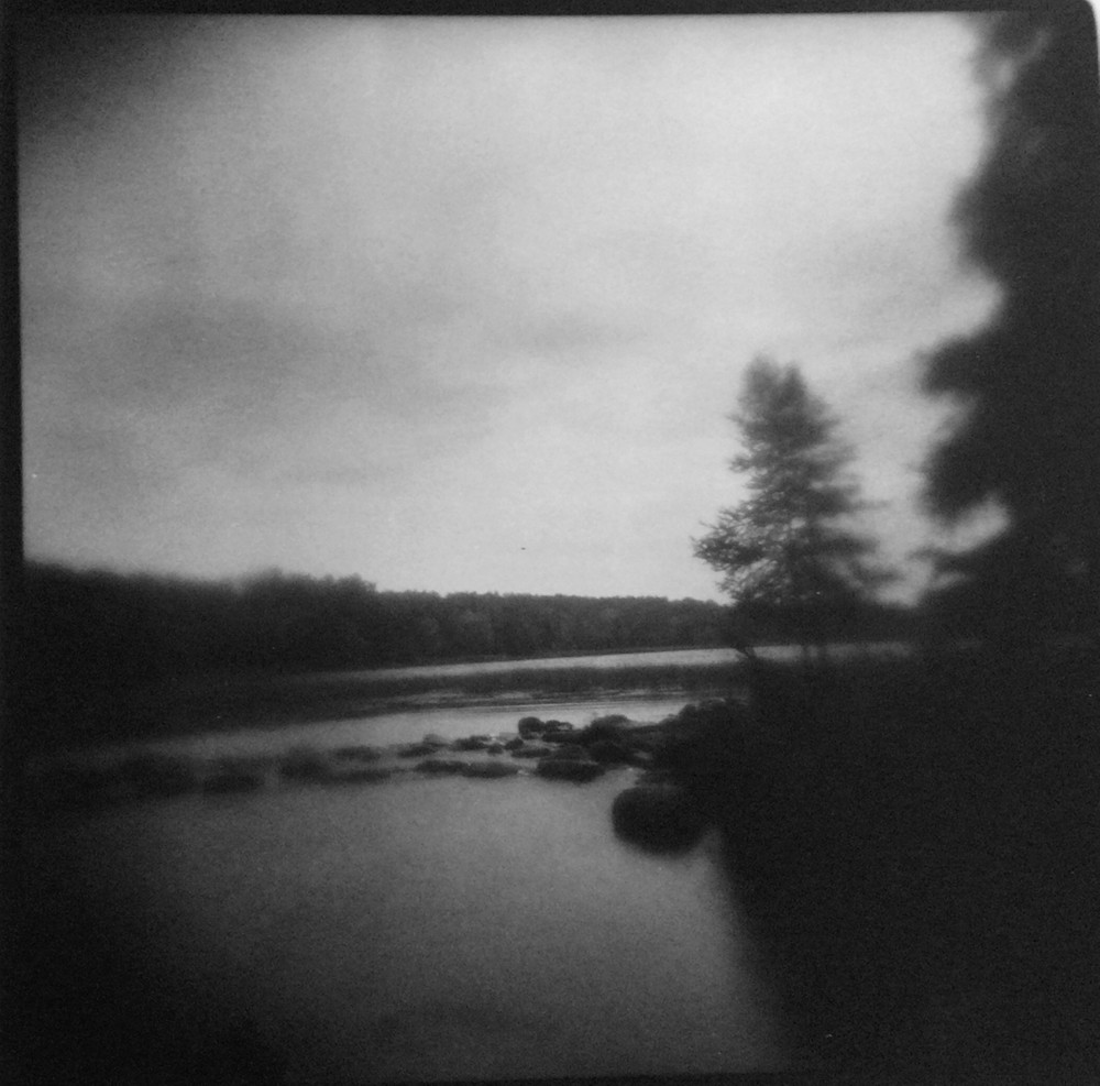 along the river