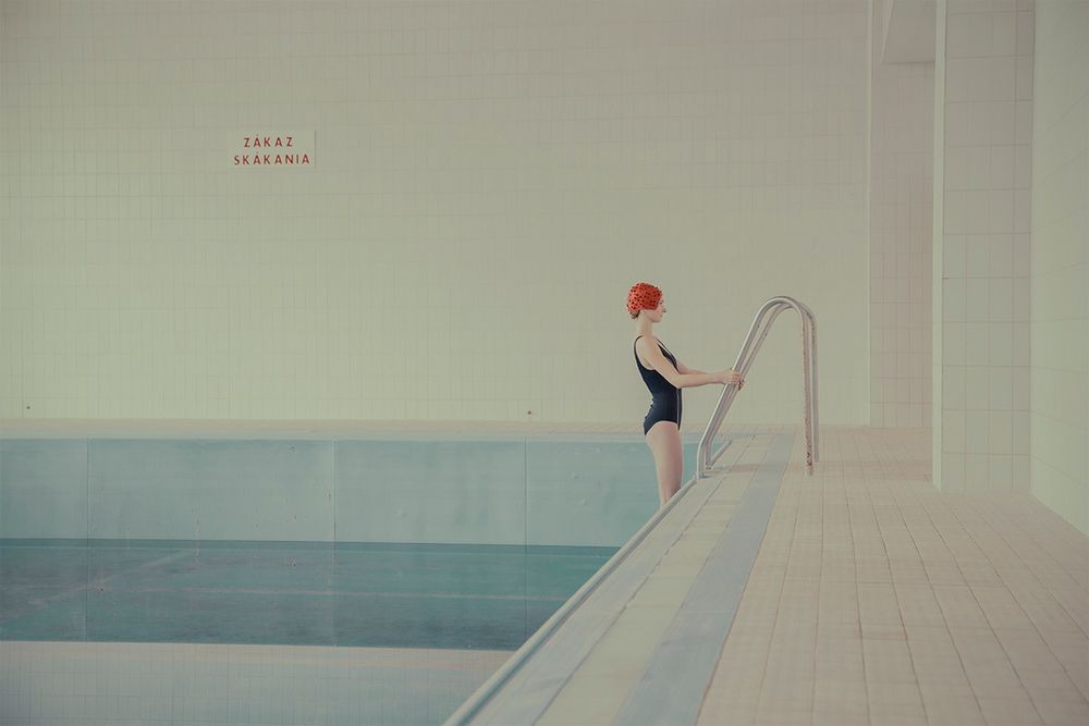 in swimming pool 
