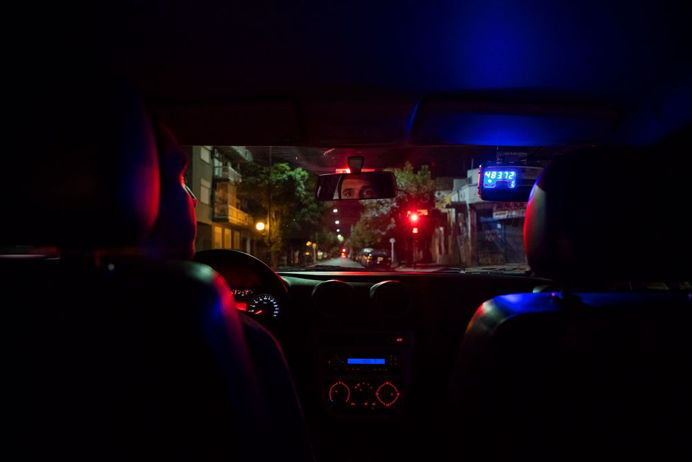 Buenos Aires night taxi