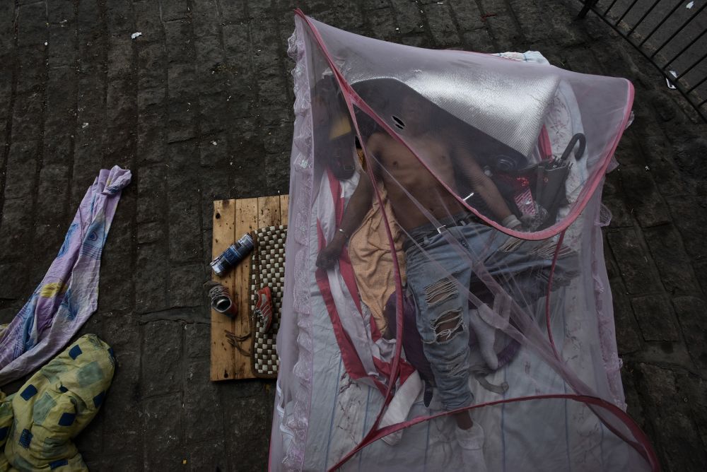 Rana Damar Sing. The 40-year old Hong Kong-born Nepali have been living under a flyover