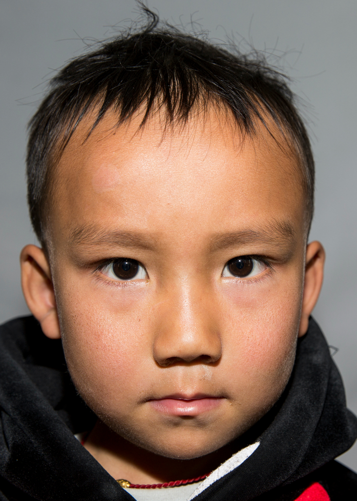 The portrait of children living in the  rural area in China