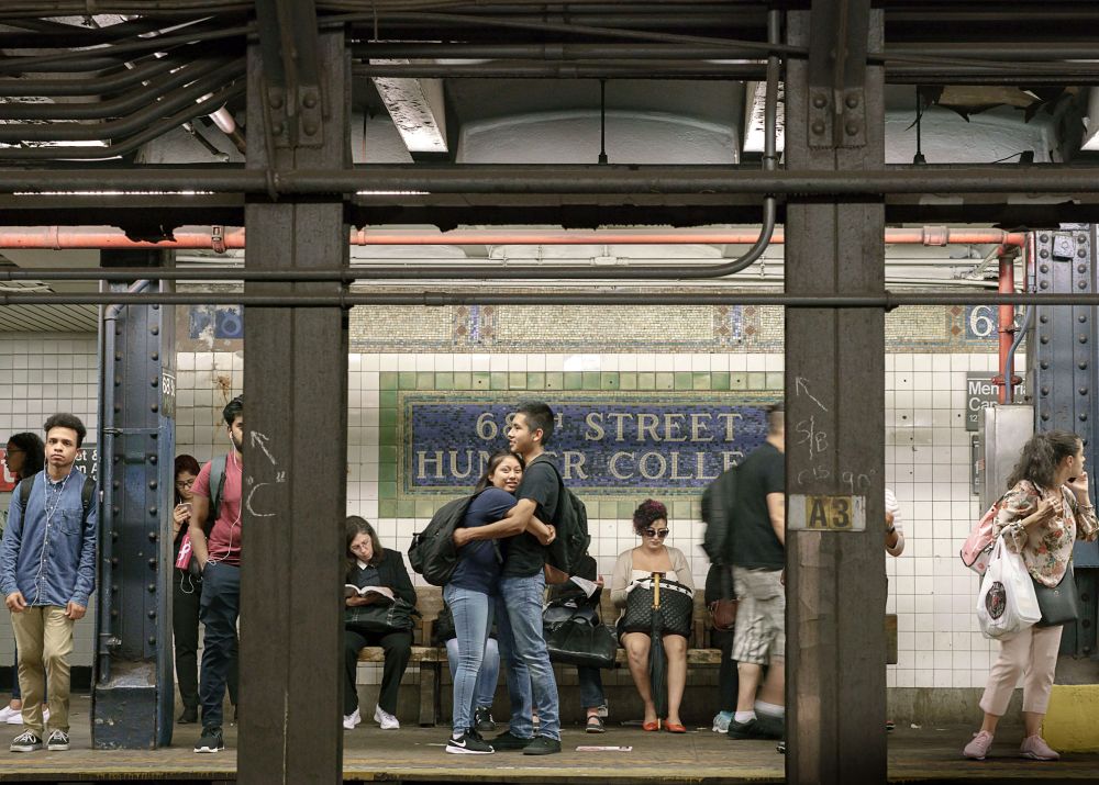 waiting for the Uptown/Downtown
