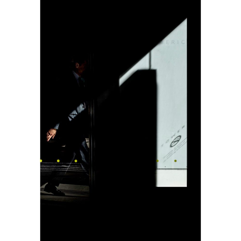 Between the light 