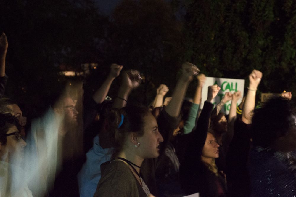 Views at an Anti-Trump Rally in the South