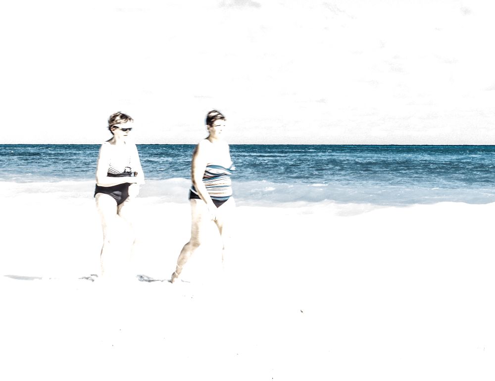 Overexposed on a Mexican beach