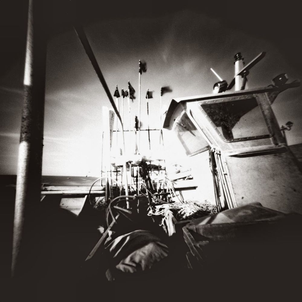 Etretat again, the black and white pinhole version