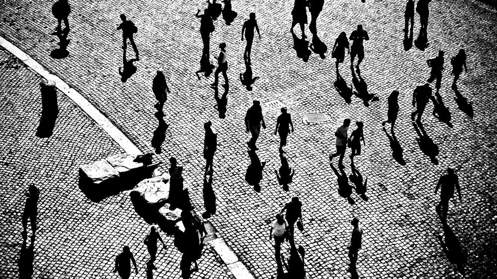 City in black & white