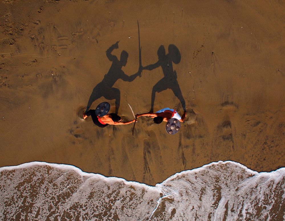 India from a kite.