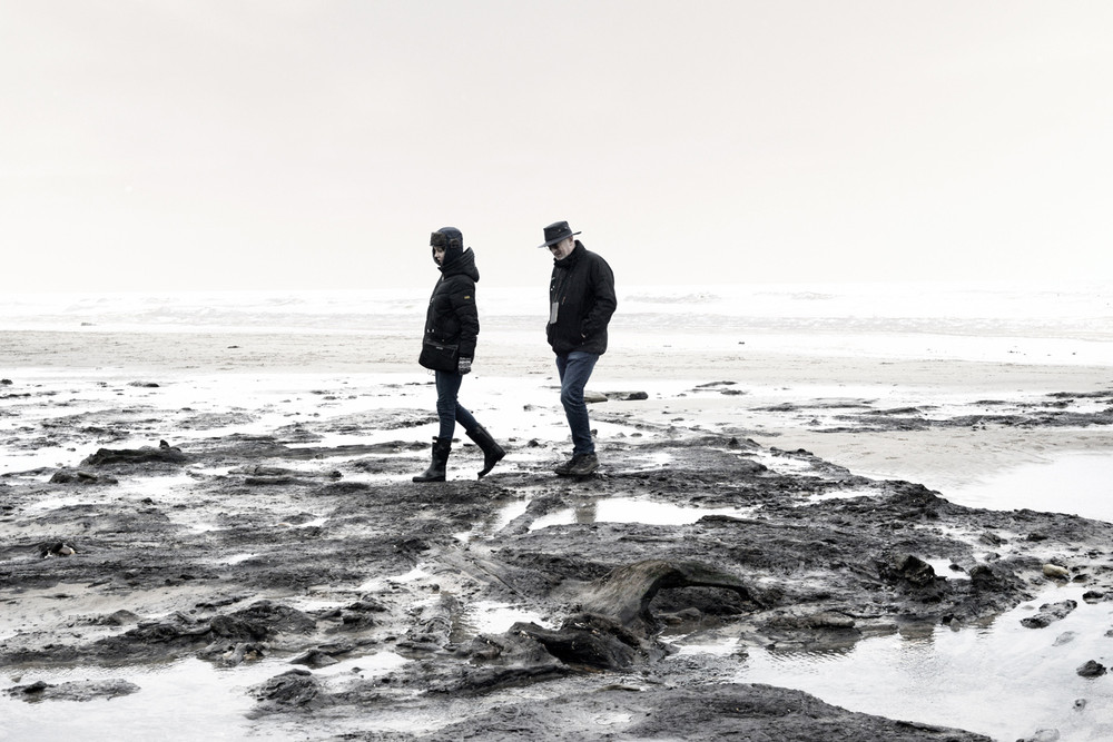 A day at the beach, New Year's day, Pett Level, East Sussex UK 2023