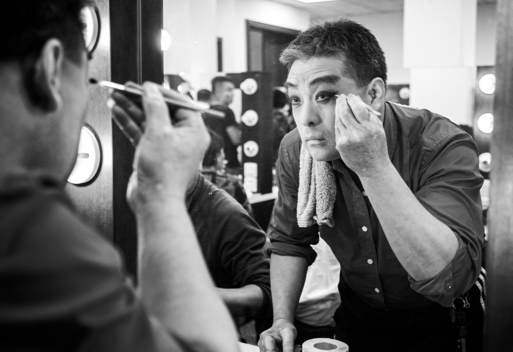 Backstage at the Peking Opera.