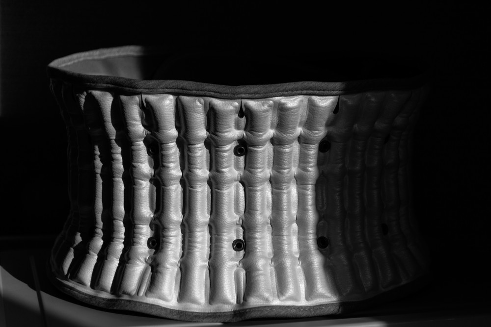 Fragmented body sculpture diseased