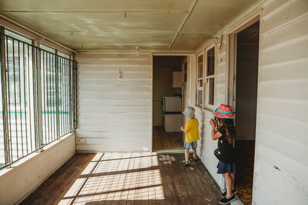 "The old house, childhood explorations" 