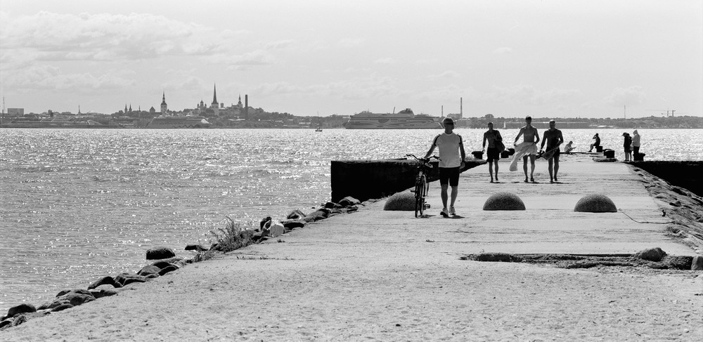 Tallinn and Tallinn bay. Seasons.