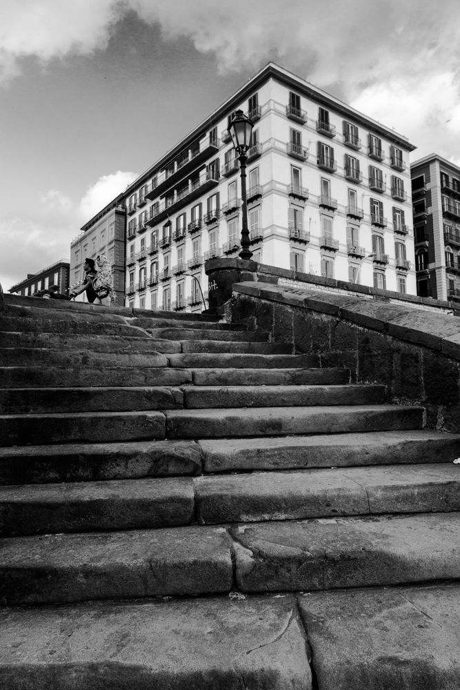 Urban street Naples view