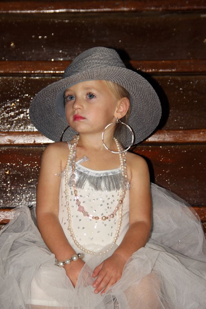 Chloe doing her first photo shoot 