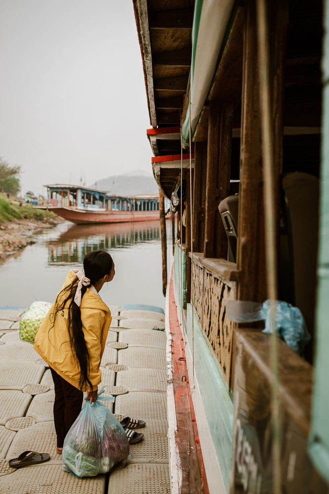 Traveling the slow boat on Mekong river in Laos