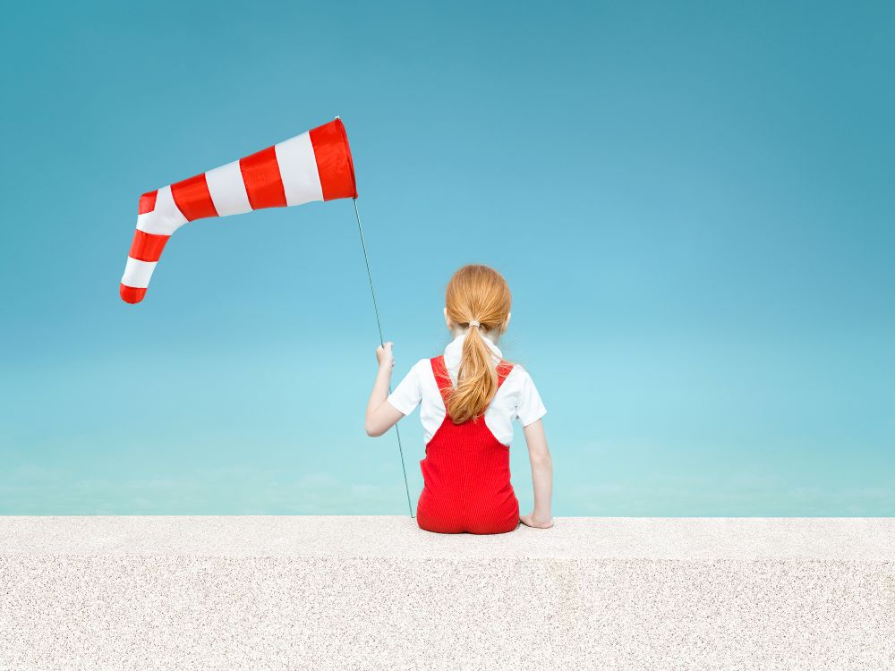 Girl with sock