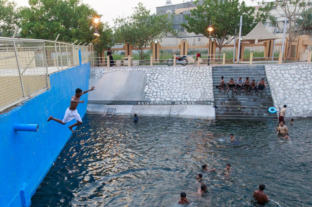 Old traditional public pool
