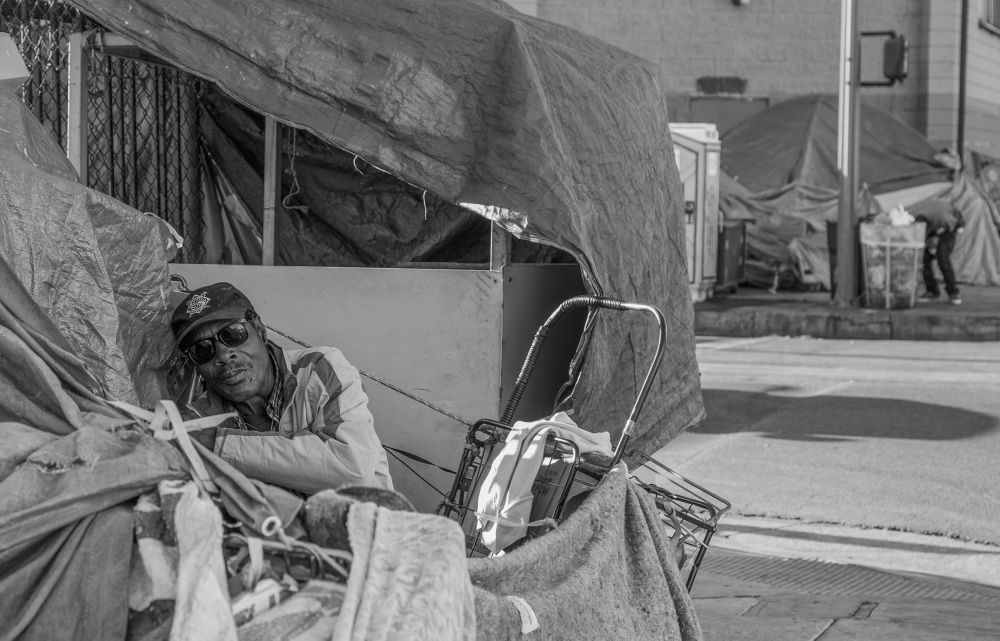 Living on Skid row in Los Angeles