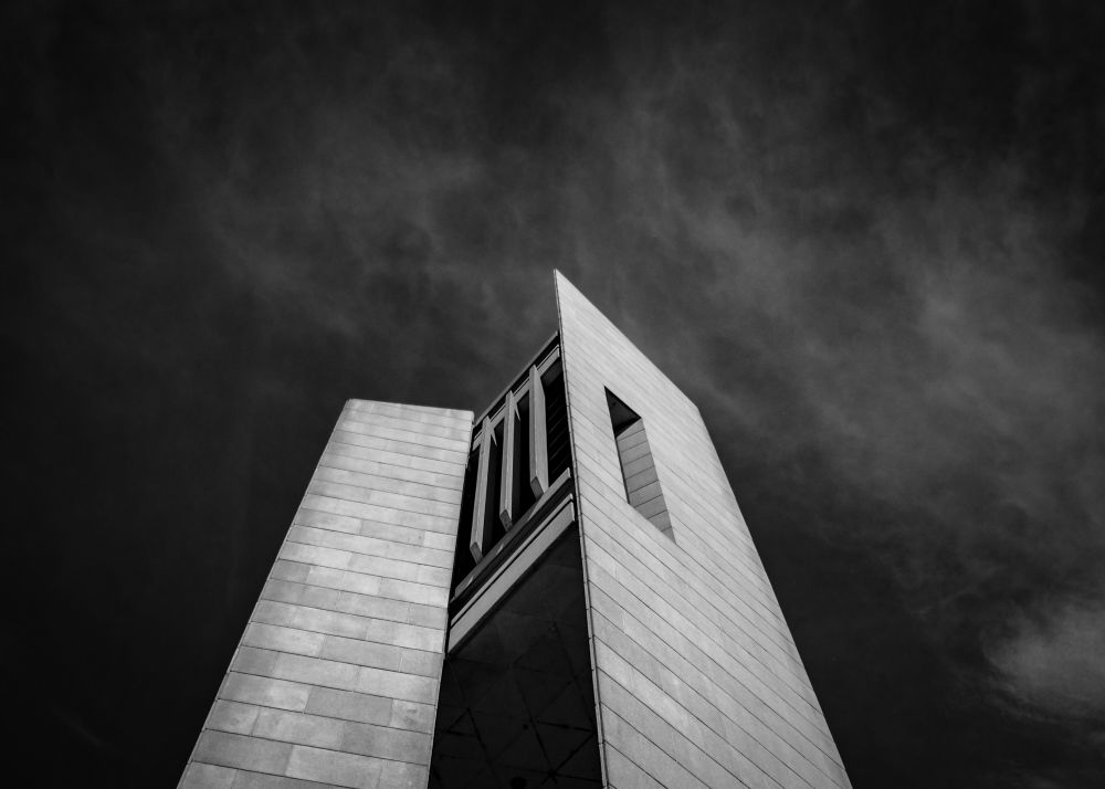 Canberra architectural suite with clouds.