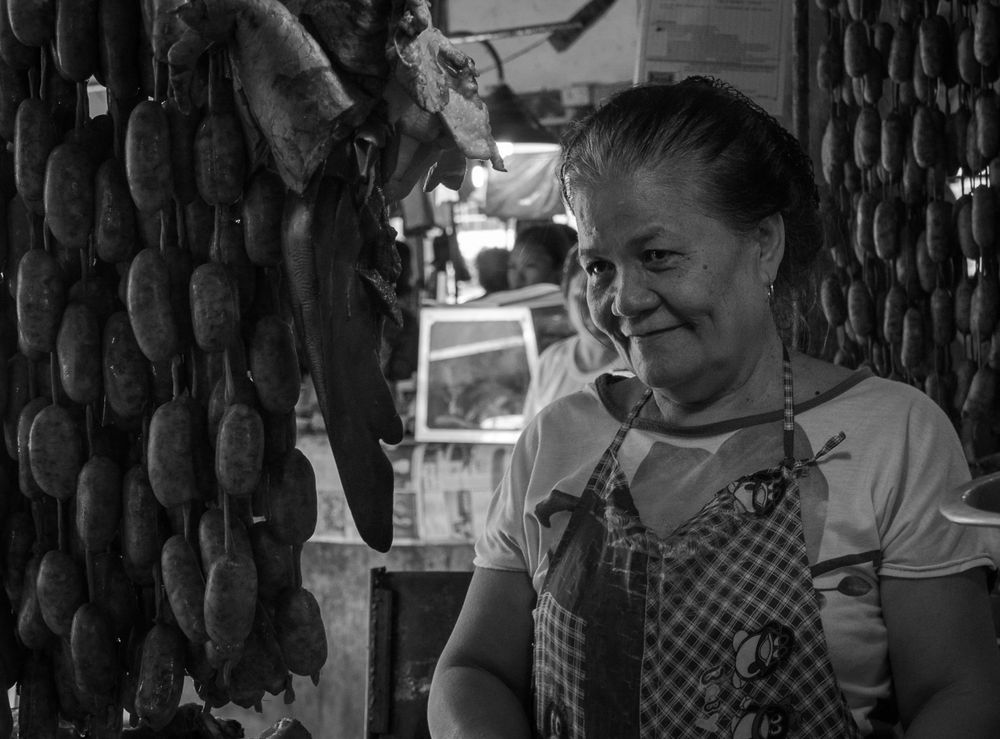 Faces of women in the street