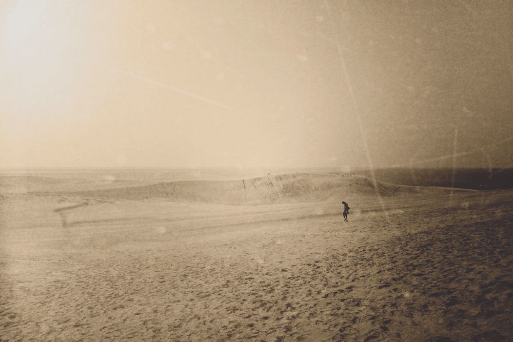 With a point and a line and the horizon