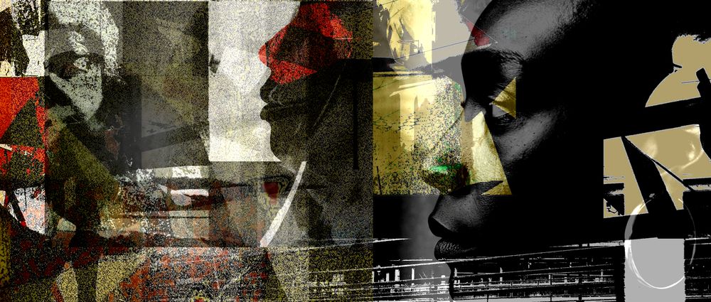 Layered Digital Media on Textured Paper