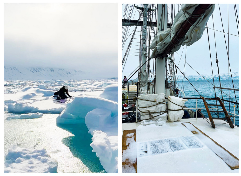 Process photographs whilst making the series "Time Capsule" © Laure Winants