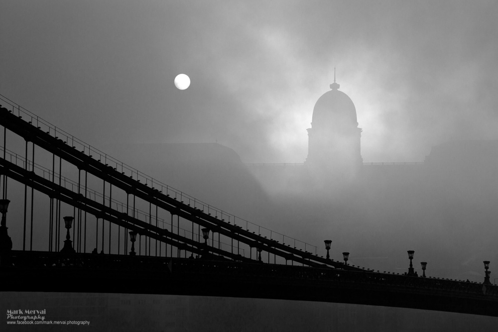 Budapest covered in fog
