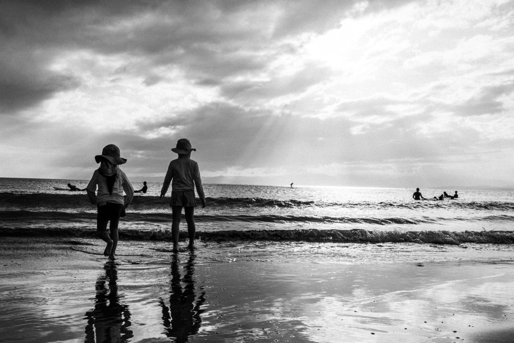 The beach before the sunset