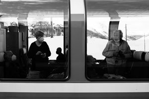 Radiography of a journey. Bernina Express from Tirano to St. Moritz