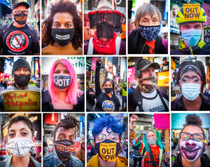 Mask Study - March Against Death, Lies and Fascism Edition