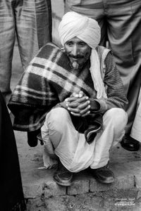 Man watching oxen race | Punjab.