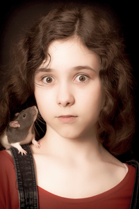My daughter and her rat.