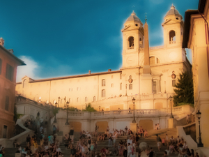 THE SPANISH STEPS IN ROME