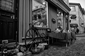 The antiques shop