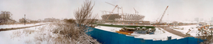 London 2012 Olympic Stadium under construction