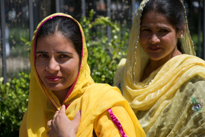 Portrait of two Sikh women