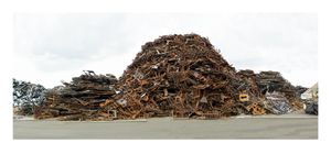 2018_series, #raw_material; Scrapmetalmountain; 200 cm x 100 cm; Digitalprint, framed