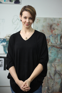 Abbie in her studio