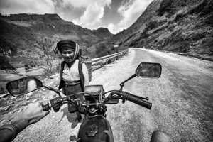 On the Road with a hill person