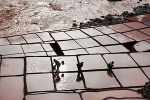 The Tea Horse Road accommodated other goods, and one of the most important was salt. On a bend in the Mekong 70 kilometres upriver from Xidang are the unique Yanjing salt pans. © Michael Freeman