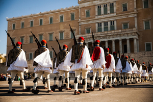 Greek Presidential Guard in Acropolis