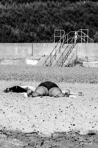 Woman beached, Clacton-on-Sea