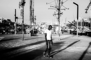 An immigrant in Msida. Migrants who are denied asylum, due to logistic problems, budget and weak diplomatic relations between Malta and the countries of origin are repatriated very randomly. They will recive a temporary permit but they will not able to leave Malta legally and it will be very difficolt for them to find a lasting job and and to integrate.