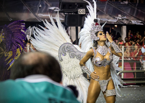 Samba Dancer Blowing Kiss