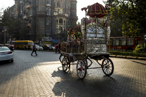 A carriage turn Colaba district of Mumbai