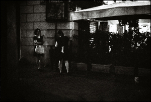 night pulse / street reflect, 35mm film, Rome