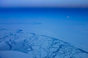 Moon over Greenland