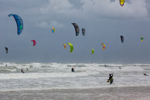 Kite surfers